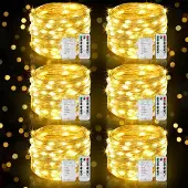 Dripio LED-Lichterkette 10 m, 100 warmweiße LEDs, batteriebetrieben, Timer