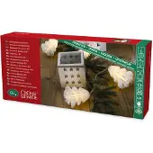 Dripio LED-Lichterkette, 12 warmweiße Dioden, Papier-Tannenbäume, 24 V