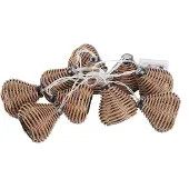 Dripio 10er-Set Rotan-Ball-Lichterkette, warmweiß, LED, batteriebetrieben