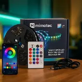 OEM LED-Streifen 5 m, RGB, dimmbar, USB, 24 W, App & Fernbedienung
