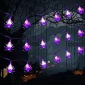 OEM Lichtsnoer mit Spin, 20 LEDs, lila, batteriebetrieben, 300 cm