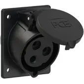 Pce 423-7 CEE-Anbausteckdose schräg (80x97mm) 32A 3p 7h IP44/IP54 4237