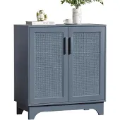 OEM Dressoir mit 2 Türen, verstellbarem Boden, Grau-Blau, 80x40x89 cm