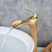 Sonstiges Badezimmer Wasserhahn Antik Messing, Wasserfall, 1-Loch, Single Griff