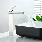 Sonstiges Wasserhahn Waschbecken Edelstahl Messing Wasserfallarmatur Warm/Kaltwasser