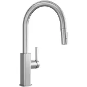 CECIPA Küchenarmatur Ausziehbar Edelstahl Gebürstet Square 60cm Schlauch