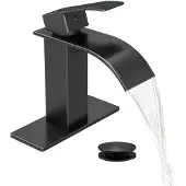 Sonstiges Wasserhahn Bad Schwarz Wasserfall-Auslauf Einhebelmischer 3/8 Zoll Schläuche