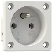 Pce 10484-0ws Schutzkontakt-Anbausteckdose P-Nova+ 50x50 fb IP20 seitlich (weiß) 104840ws