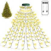 Dripio LED-Kerstboomverlichting 400 LEDs, 16 Stränge, Warmweiß, Timer