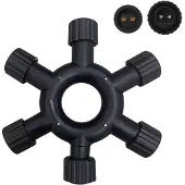 Dripio 2-poliger Lichterketten-Splitter, 1-zu-5, IP65, wasserdicht