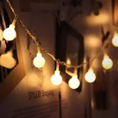 Dripio LED-Lichterkette 5 m, 50 warmweiße Kugellichter, IP44