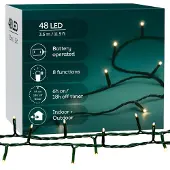 OEM LED-Lichtsnoer 3,5 m / 48 LEDs, warmweiß, IP44, Timer, 8 Modi