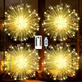 Dripio Hängende Feuerwerkslampen, 4x120 LEDs, USB, wasserdicht, 8 Modi, Fernbedienung