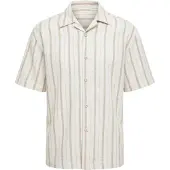 Urban Classics Striped Structured Resortshirt lightsand XL