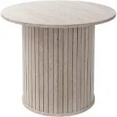 Merkloos Runder Couchtisch - 60 cm - Beige, mit Steinoptik