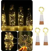 OEM USB-Korklichter für Flaschen, 20 LEDs, 3 Stück, warmweiß
