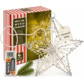 Dripio Metallstern mit 10 LEDs, 15 cm, Timer, batteriebetrieben, Weihnachtsdeko