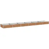 Syfax Hochbeet im Garten Holz Braun 480 x 80 x 24 cm Verzinkter Stahl