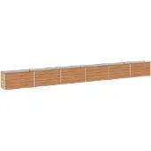 Syfax Hochbeet im Garten Holz Braun 600 x 40 x 55 cm Verzinkter Stahl