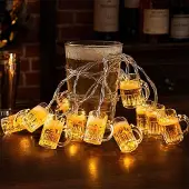 Dripio LED-Lichterkette Bierglas 1,5 m 10 LEDs warmweiß
