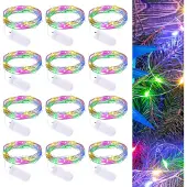Dripio LED-Lichterkette 12er-Set, 3 m, 30 LEDs, bunt, Kupferdraht