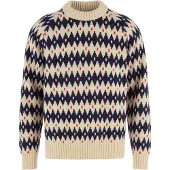 Fjällräven - Övik Jacquard Knit - Wollpullover Gr L beige