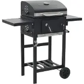 vidaXL 3-in-1 Outdoor-Pizzaofen & Grill Schwarz