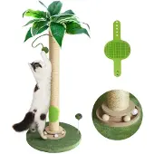 Merkloos Kratzbaum Kratzsäule Katzenkratzbaum - 84 cm - Sisal - Spielzeug - Mit Ballbahnen - Für alle Katzengrößen