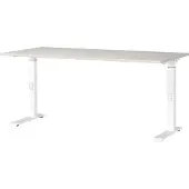 Dripio Schreibtisch höhenverstellbar 160x91x80 cm lichtgrau/weiß