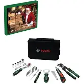Bosch Adventskalender 2026 von mit 43 Werkzeugteilen, inklusive einer verschließbaren Tasche