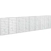 vidaXL Gabione mit 5 mm Draht und 5x10 cm Maschen 400x10x100 cm