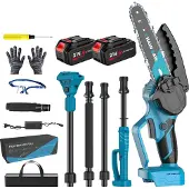 OEM Elektrische Kettensäge, vielseitiges 3-in-1-Werkzeug, verstellbare Länge, 15,24 cm（Keine Kette）