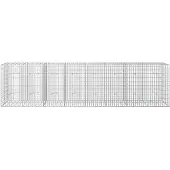 vidaXL Gabione mit 5 mm Draht und 5x10 cm Maschen 400x20x100 cm