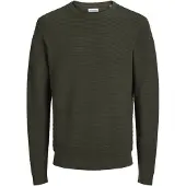 Jack & Jones Rundhalspullover "JJEBRODY KNIT CREW NECK" Baumwolle