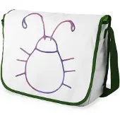 Merkloos Digitale Bedruckte Messenger-Schultasche für Kinder mit Khaki-Riemen
