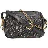 Pepe Jeans für Damen. PL031575 Road Maos Leder Umhängetasche schwarz (OSFA), Lässig
