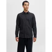 Jack & Jones Langarmhemd "JJECLASSIC MELANGE SHIRT L/S NOOS", Herren, Gr. S, N-Gr, grau (dunkelgrau melange), Web, Obermaterial: 100% Baumwolle, meliert, comfort fit, Hemden Langarmhemd