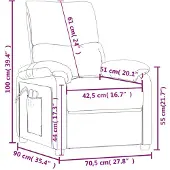 vidaXL Massagesessel Elektrisch Creme Stoff