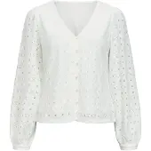 Object V-ausschnitt Puffärmel Bluse