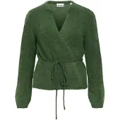Object Vorn Gebundenes Strickjacke Grün S
