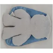 Harlekijn Kuscheltier Snuggle Bunny grau mit blauen Ohren 26 cm Plüsch