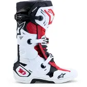 Alpinestars Tech 10 Stiefel White Black Bright Red