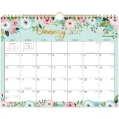 Merkloos Wandkalender 2020-2021 mit Blumenmuster