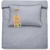 Trankielo – Wendbares Babybettwäsche-Set, 90x120 cm, aus Baumwolle – Weich, atmungsaktiv, maschinenwaschbar