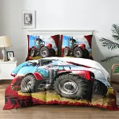Trankielo – Mikrofaser-Bettwäsche-Set, 200x200 cm – Atmungsaktiv, weich, antiallergen, 3D-Muster, inklusive 2 Kopfkissen