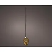 Kaemingk Lumineo LED Zapfen braun/ warmes weiss 21cm
