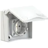 Pce 8430v Schutzkontakt-Anbausteckdose Design IP44 (weiß)