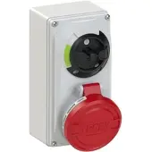 Pce 6123-9 CEE-Steckdose abschaltbar kompakt 32A 3p 9h IP44/IP54 61239
