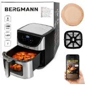 Bergmann Heißluftfritteuse 8 L 1800 W 7 Programme LED Touch |