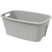 Mondex Cream Rattan Wäschekorb 35l Grau Grau One Size